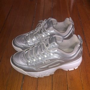 Silver Fila Sneakers